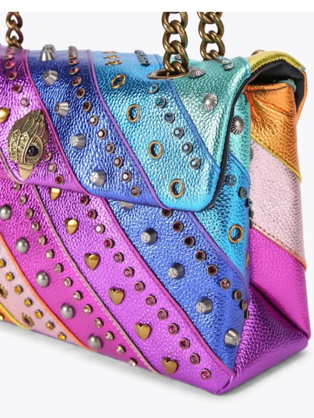 RARE & RETAIL SOLD OUT: Kurt Geiger London Studded Rainbow Kensington RETIRED🩷 - Picture 7 of 9